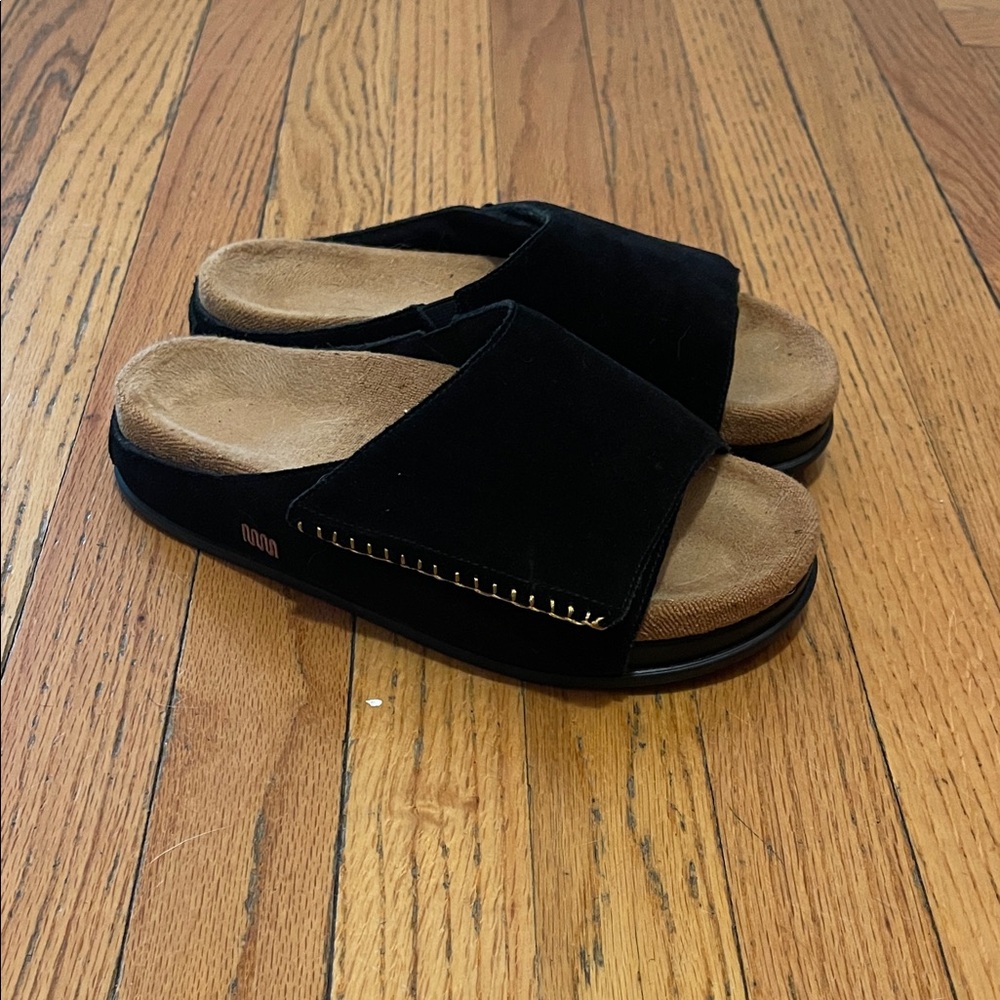 Elegant Black Suede Slide